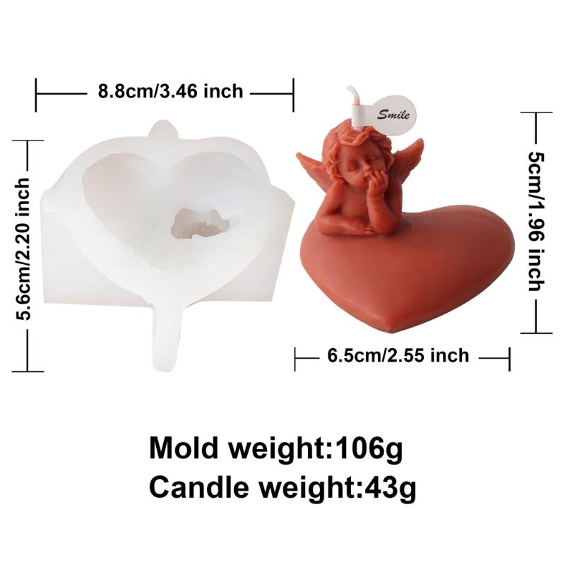 Angel Statue Candle Mold for Making Aromatherapy Candle Soap Fondant Baking Chocolate Molds DIY Craft Gypsum Ornaments