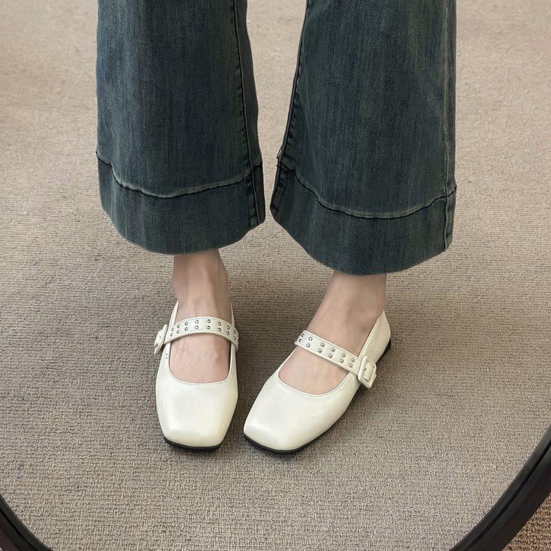 

Mary Jane single shoes women s retro small leather shoes skirt 2025 flat bottom with spring Korean fashion hundreds of new models shallow mouth 40