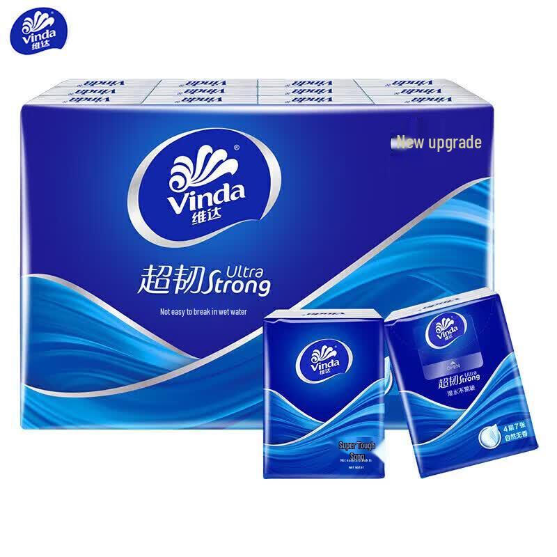 Vinda Ultra-Tough 4-Ply Unscented Facial Tissues, 24 Packs