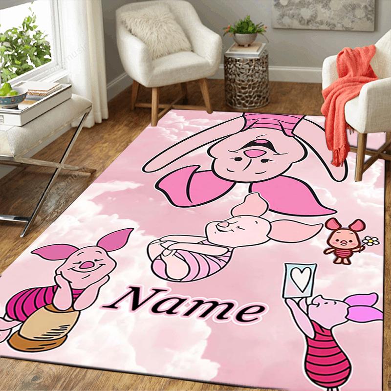 Custom 1Pc Piglet'S Butterflies Adventure Rug Office Carpet Indoor Outdoor Entrance Doormat Nonslip Soft And Comfortable Living Room D916359