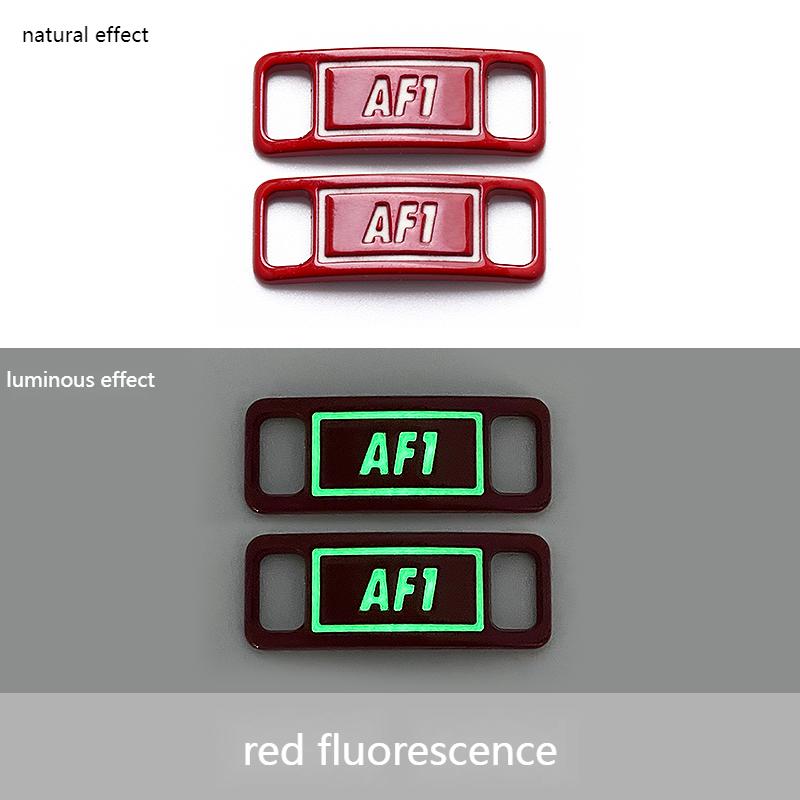 Luminous Shoelaces Buckle AF1 Glowing Metal Lock for Shoelace DIY Lace Shoe Footwear Decoration Sneaker Decorations Accessories