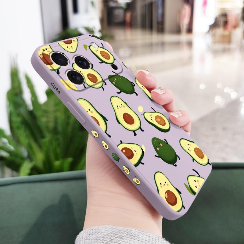 Swinging Avocado Phone Case For iPhone 17 Air 16 16e 15 14 13 Pro Max Plus Mini Liquid Silicone Soft Cover