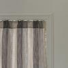 Short Curtain Gray Striped Cotton And Linen Half Curtain Half Curtain Window Curtain Coffee Curtain Small Window Curtain