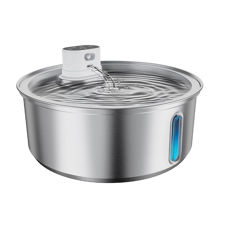 8L Stainless Steel Cat Water Fountain with Smart Sensor