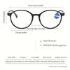 3pcs Ultra-Lightweight Blue Light Blocking Glasses - Stylish Round Frame Reading Glasses for Men & Women with PC Lenses