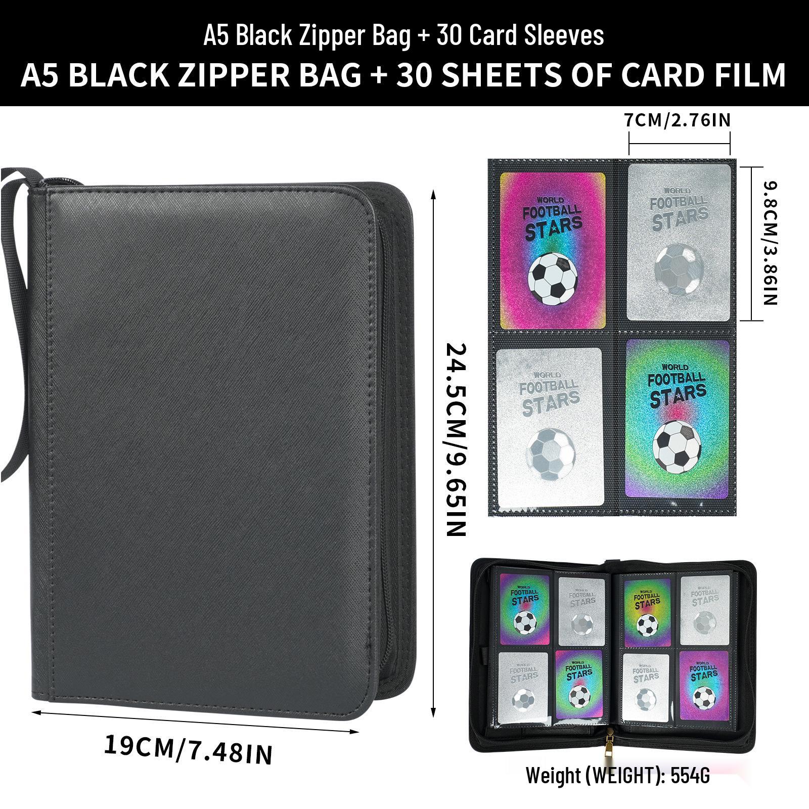 

Cross-Border Leather 4-Grid 9-Grid Game Card and Photo Zipper Album