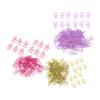 80Pcs Flower Shaped Paper Clips Bulk Mini Colored Bookmarks Clamp with Transparent Box School Suppli