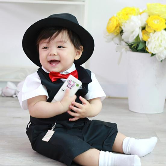 Solid Color Baby Kids Tie Adjustable Necktie Bowtie Party Photography Props
