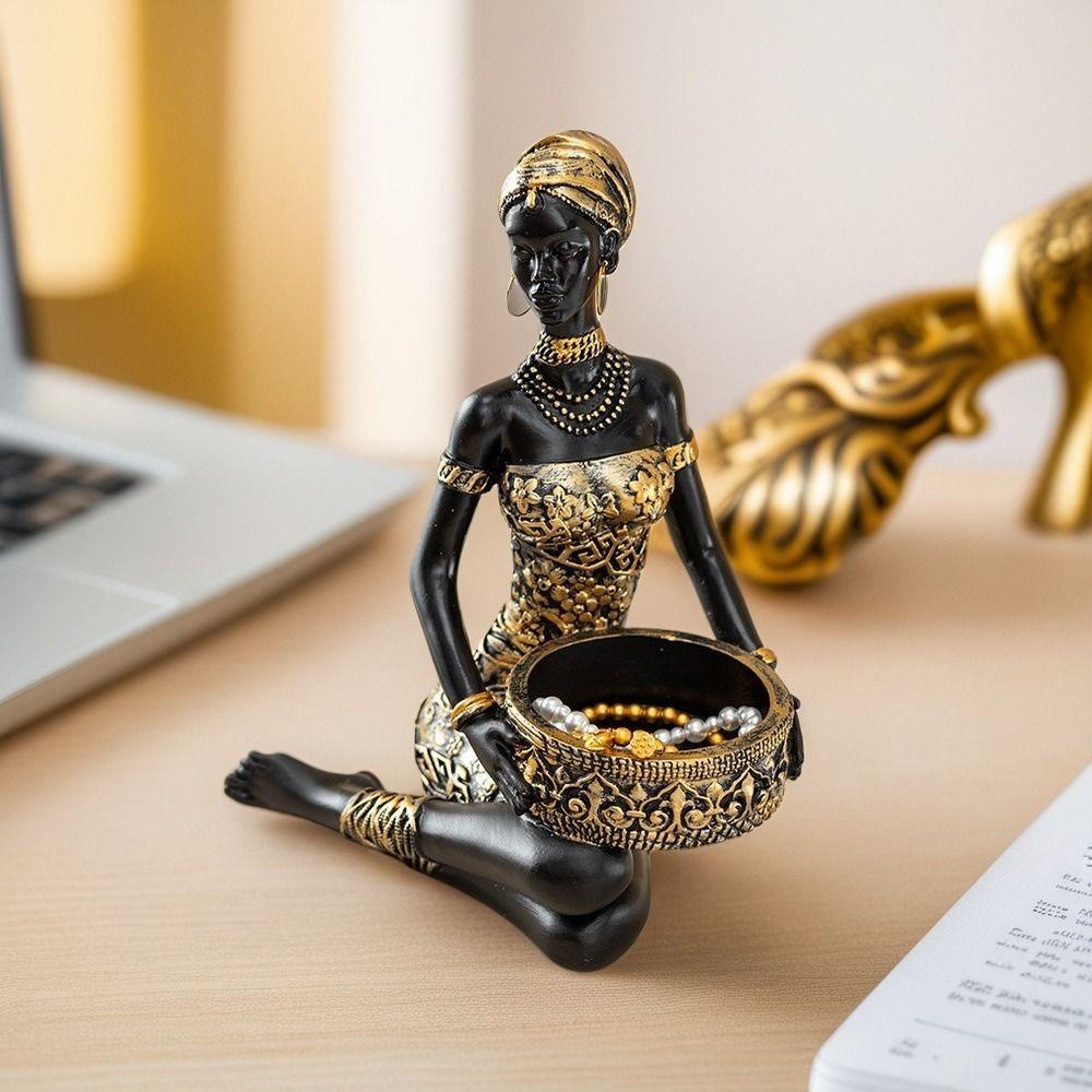 Resin Keys Storage Container Tribal Design Jewelry Holder Creative Jewelry Display Rack Cabinet