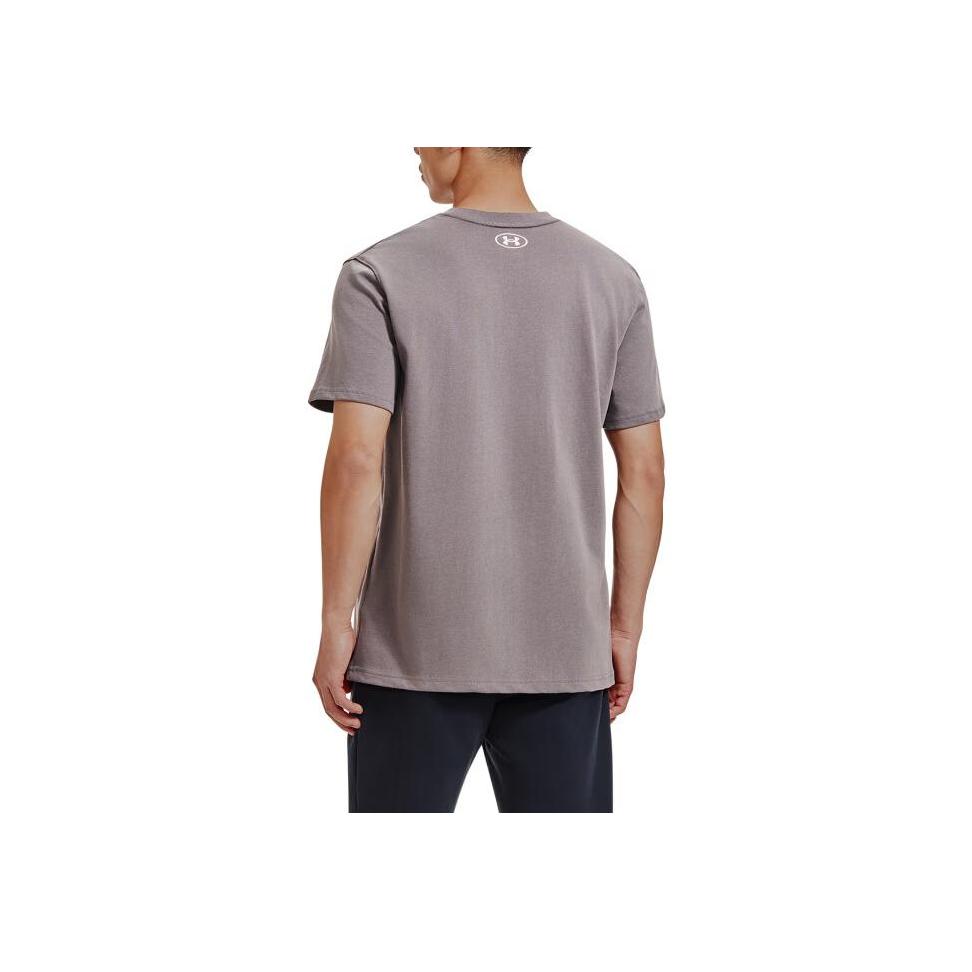 Under Armour Project Rock Johnson Series Printed Animal Pattern Crew Neck Short Sleeve T-Shirt Men T-Shirt Charcoal 1383222-176