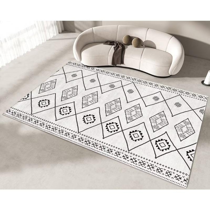 Modern Simple Household Mat Living Room Large Size Luxury Carpet Non-slip Bedroom Bedside Bay Window Rug Washable Kitchen Rug