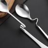 Stainless Steel S-Shaped Hanging Cup Spoon Restaurant Curved Handle Twisting Spoon Coffee Milk Dessert Tea Curved Mixing Spoons