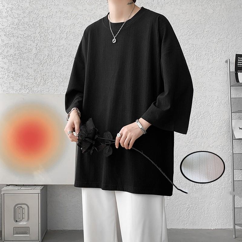 Men s Summer Large Solid Color Quick Drying T-shirt Youth Thin Ice Silk Short Sleeve Top XS чёрный