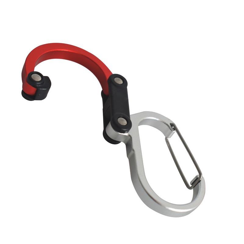 D-Shaped Aluminum Alloy Carabiner Clip Quickdraw Multi Function Safety Outdoor Camping Gear Accessory