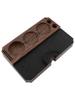 Coffee Making Walnut Coffee Tamper Mat Elegant Wood Grain Coffee Mat Silicone Anti-slip Multifunctional Press Base