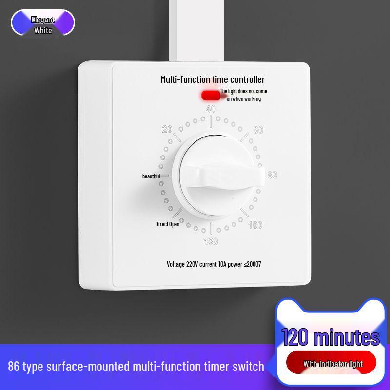 220V Mechanical Timer Switch Control for Water Pump - Automatic Power Off Socket Panel