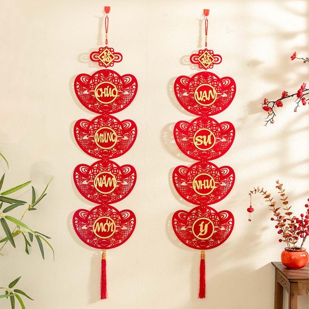 Traditional Vietnam Lucky Ornament Blessing Fu Character Pendants  Home Decorations