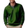 Autumn New Casual Fashion Men's Sweater Solid Color Versatile Stand-up Collar Zipper Top