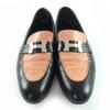 Mocasini HERMES superbi mocasini paris HMetal Piele Negru bej 37 17208Z Folosit