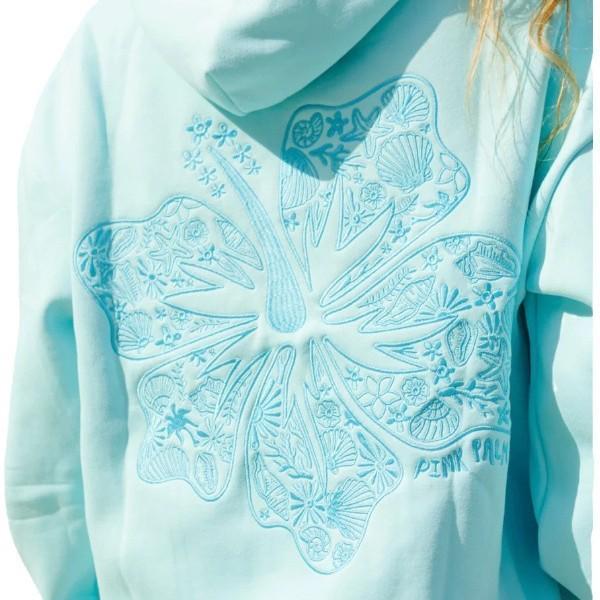 European Size Coconut Wave Embroidery Hoodie with Drop Shoulder Sleeves