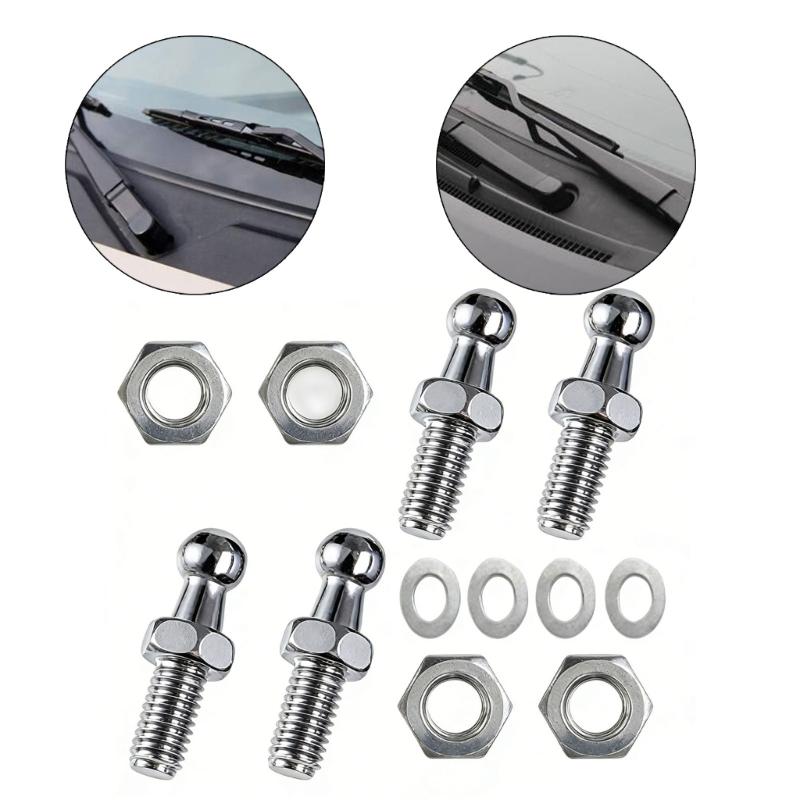 5/16-18 Ball Head Bolts With Nuts And Washers Strut Fitting For Car Trunk Hood Gas Spring Adjustment