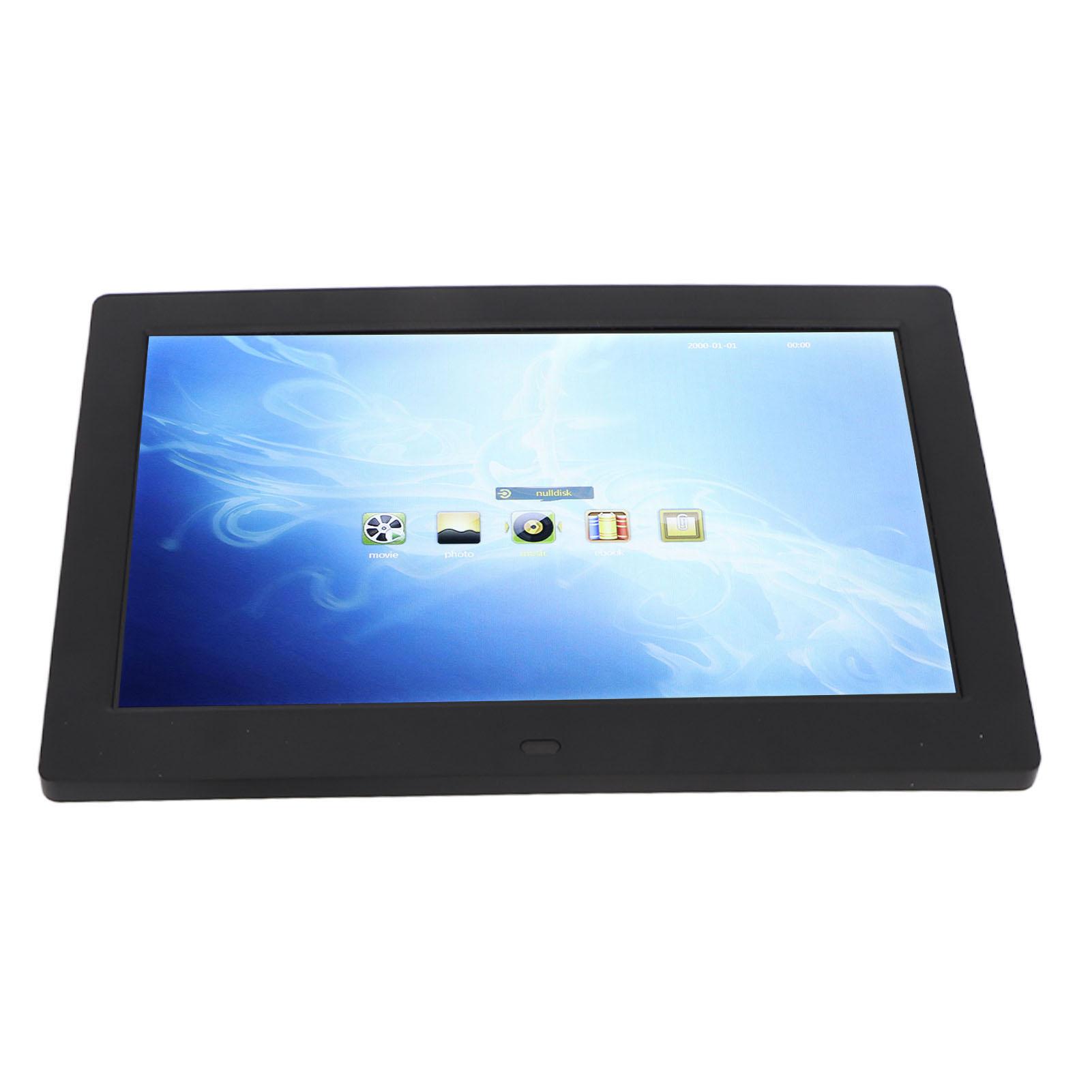 

Цифровая фоторамка с ЖК-дисплеем IPS с полным углом обзора HD 1280x800, поддержка USB, черная, 10 дюймов, 100–240 В, вилка для Великобритании UK Plug