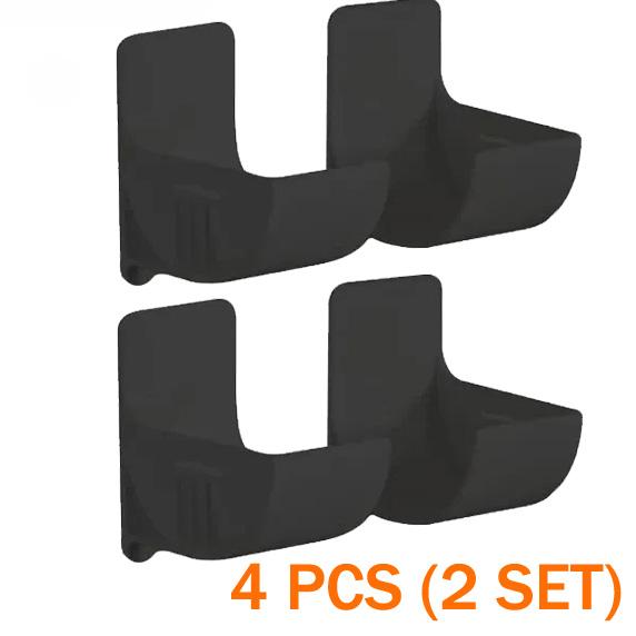 2/4 pièces Plateau de Rangement de Cuisine sans Perçage Support Mural Plastique Poly Support Rouleau Sac Poubelle Sacs Déchets Support Rouleau Film Fraîcheur pour Placard