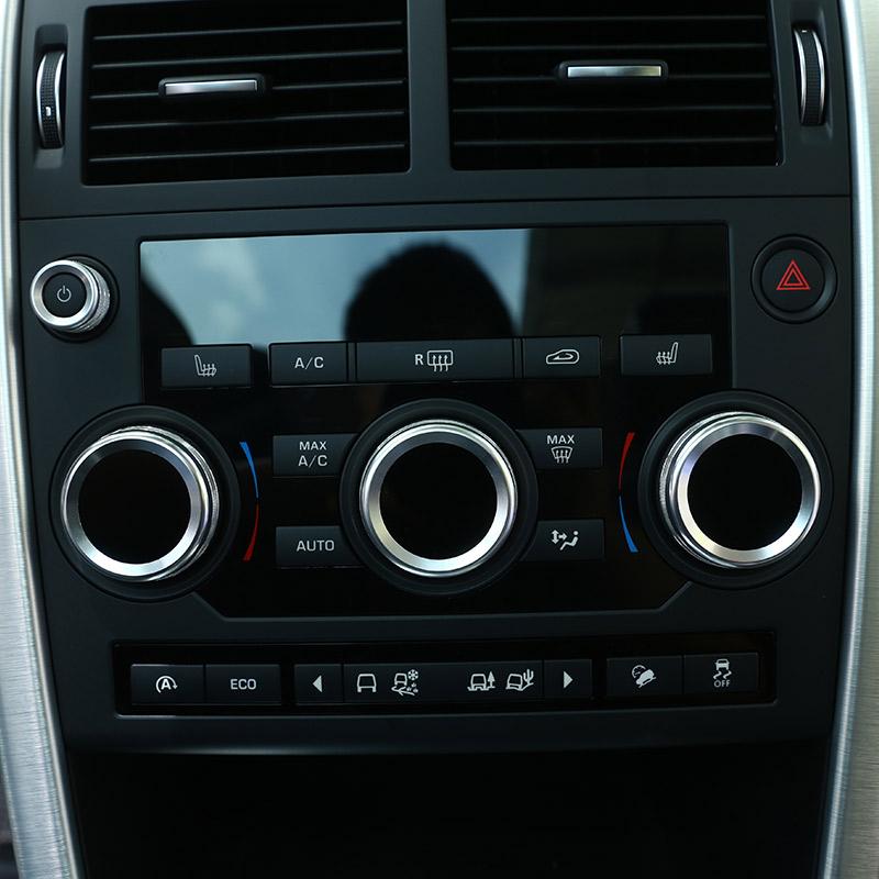 For Land Rover Discovery Sport 2015-18 Car-Styling Aluminum Alloy Car Air Conditioning Knobs Audio Circle Trim Car