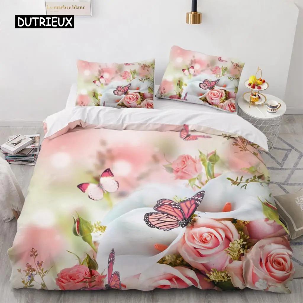 Luxury 3D Bedding Set Europe Double Duvet Cover Comfortable Blanket Quilt Nordic Bed Linen