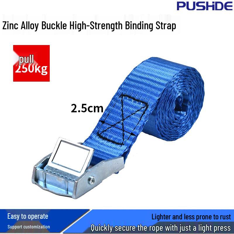 Zinc Alloy Buckle Strap for Cargo, Suitcase, and Motorcycle Tensioning