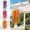 2PC UV-Resistant Artificial Morning Glory & Eucalyptus 75CM Hanging Decor For Home,Garden,Weddings Flower Outdoor Decoration