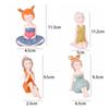 Resin People Sculpture Creative Miniatures Figurine Desktop Ornament Little Girl Statue  Home