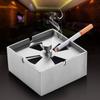 Ashtray Stainless Steel Smoke Tray Portable Holder For Smokers Creative Square Easy Clean Material Home Use