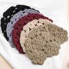 Fashion Flower Embroidery Hollow Crochet Knitted Hat French Retro Beanie Accessories