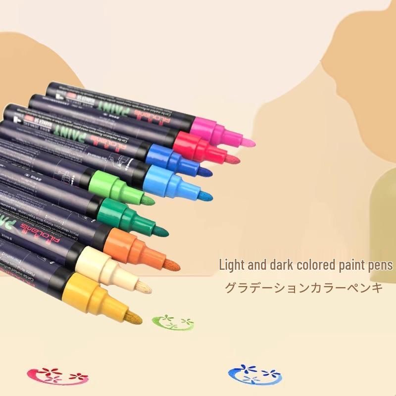 Filolang Gradient Paint Marker - Waterproof, Fade-Resistant, Light & Dark Pens for Journals & Graffiti
