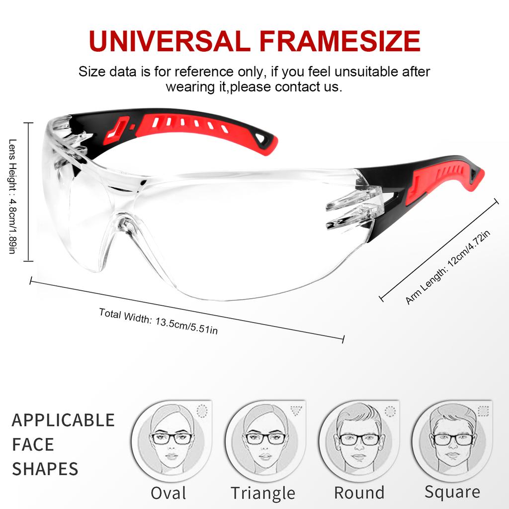 Clear Eye Sand Prevention Windproof Safety Riding Goggles Vented Glasses Work Laboratory Safety Goggle Glasses Spectacles VOPHA