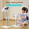 Oatsbasf Floor Reading Stand 43-78cm Height Adjustable Tablet Stand Book Shelf Liftable Reading Table Foldable Pad Laptop Holder