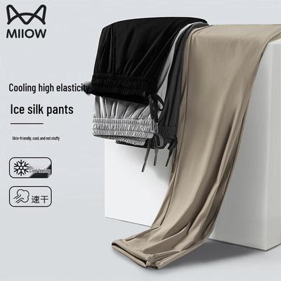 Men's Ice Silk Quick-Dry Straight Leg Casual Pants