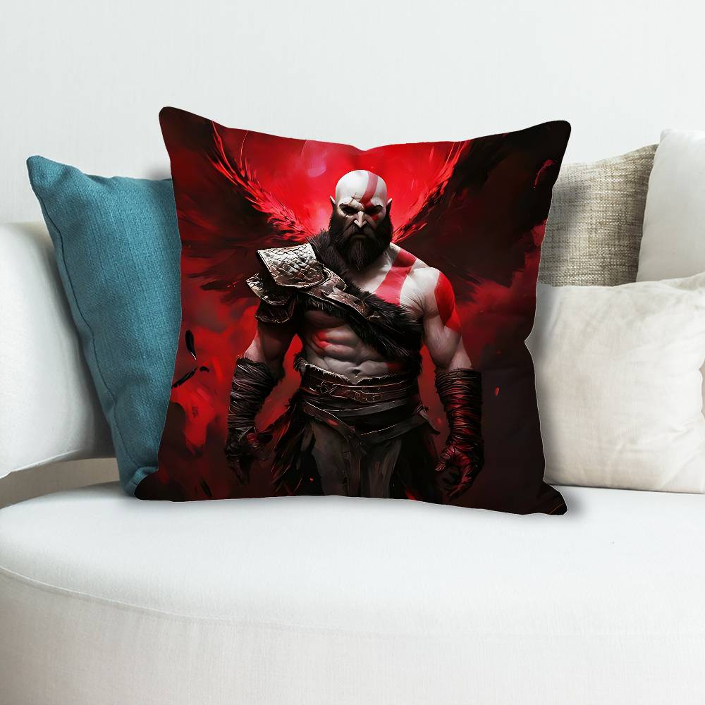 Game GGod of WWar Anime Celebrity Merchandise AllMatch Printed Pillow Case Sofa Car Office Room Decoration Protector