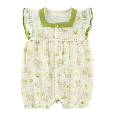 Baby Sommer Neugeborenes Baby Monate [Babynest] Kleidung, Mädchen, Strampler, Overalls, Kleidung, Kleidung, Kleidung, Baumwolle, Hase, 73, 6-9