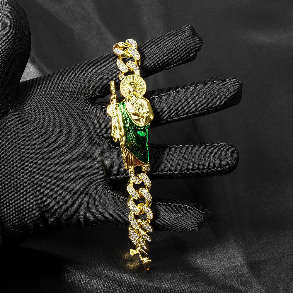 Hip Hop Hipster Diamond Bracelet Cuban Chain Full Diamond Chain Jewelry