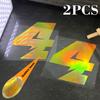 2pcs Gold Laser Motorcycle Number 0-9 Stickers Waterproof for Motorcycle Fairings Fuel Tank Helmet Scooter Universal Vinyl Decal