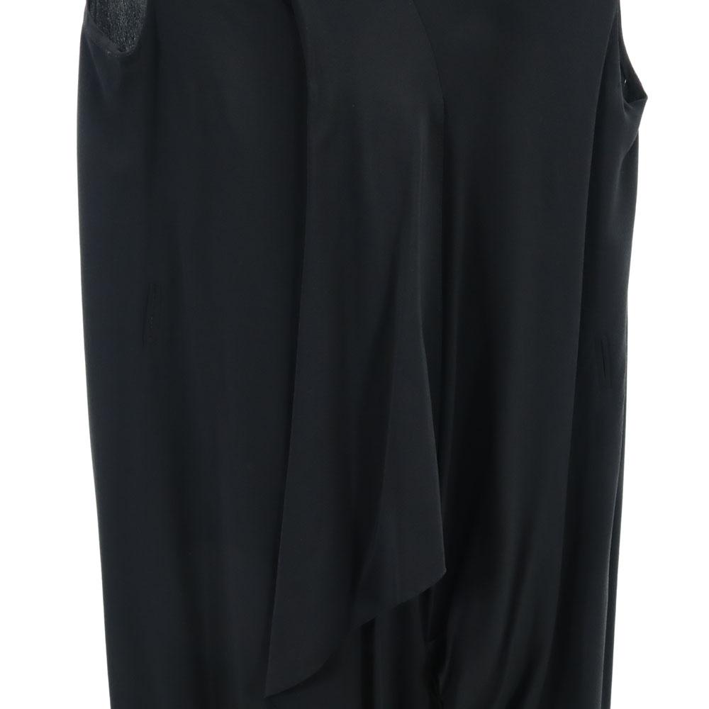 Moschino Made In Italy No Sleeve Long Dress 38 Black Series Women Used