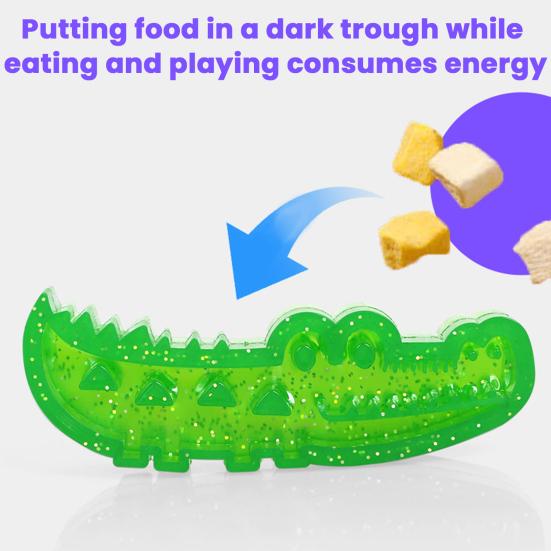 Yousheng Crocodile Slow Feeder Dog Toy Silicone Puzzle Feeder with Hidden Treat Slots Outdoor Gaming Toy for Large Small Dogs
