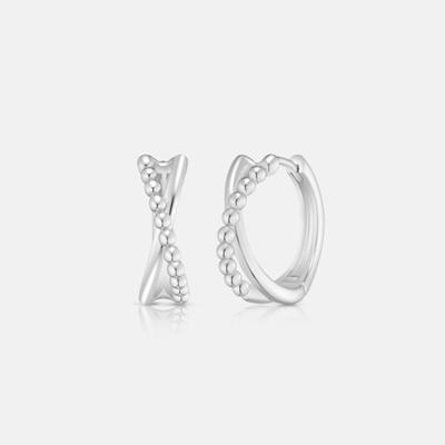 BIJOUX METROCITY Boucles d'oreilles Blanches en Argent Sterling Corte A241SE0126WPQ