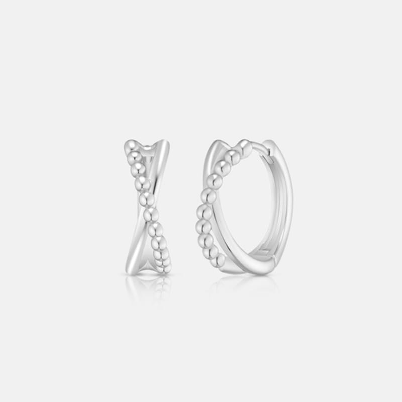 METROCITY JEWELRY Corte Sterling Silver White Earrings A241SE0126WPQ