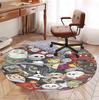 The Nightmare Before Christmas Pattern Round Rug, Indoor/Outdoor Mat, for Picnic, Gameroom, Bedroom, Office, Living Room, Home Decor Carpet, Birthday 