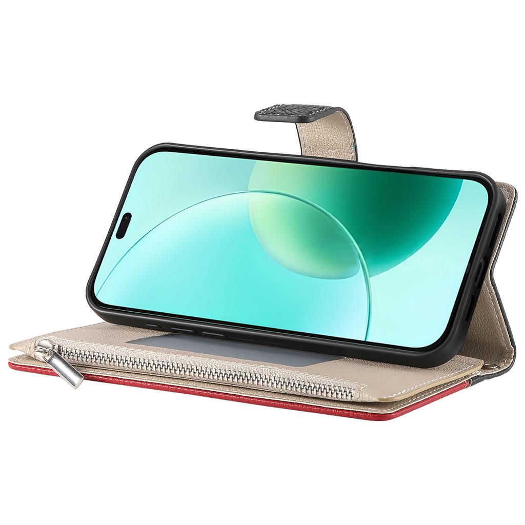 עבור Honor 400 5G (גלובלי) ארנק רוכסן נרתיק צבעוני עור כיסוי טלפון פליפ עם רצועות