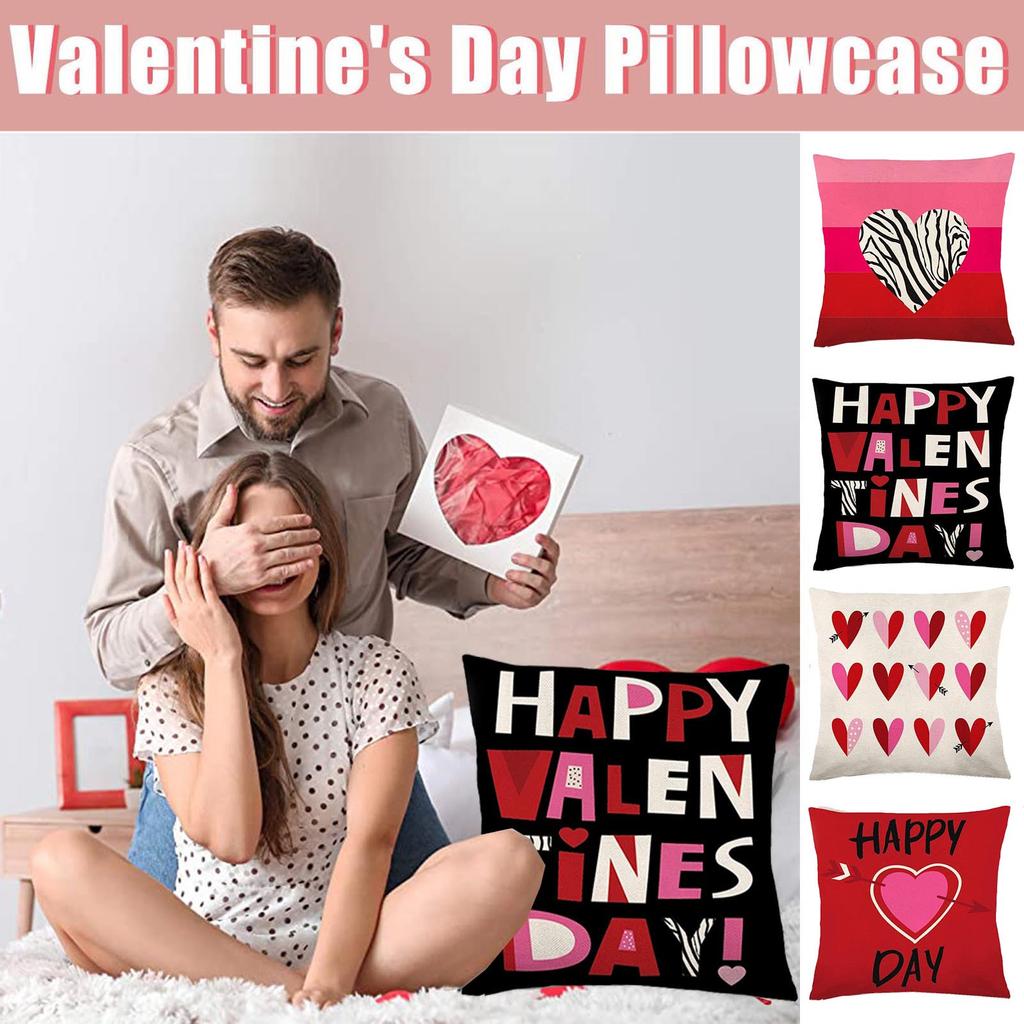 Buy Glasses 1PC Home Valentine's Day Pillowcase Decorative Pillow Case