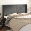 Headboard - With Ears - Dark Grey - Soft Velvet - Adjustable Height 118/128 Cm